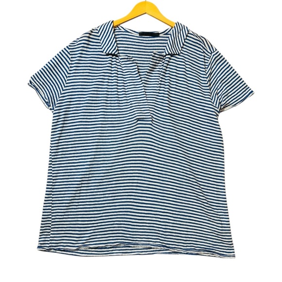 Raffi Tops - Raffi Linen Johnny Collar Tunic Top size XL